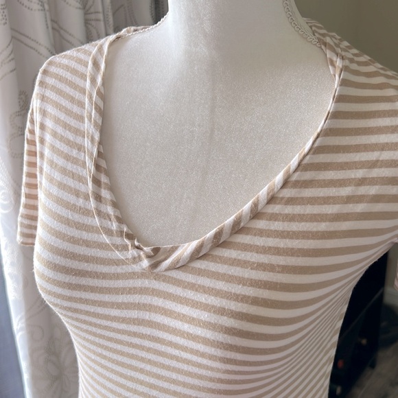 Tory Burch Striped Short Sleeve Logo T-Shirt - Picture 10 of 11